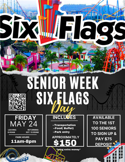 QR Code with information for Six Flags Senior Week Day